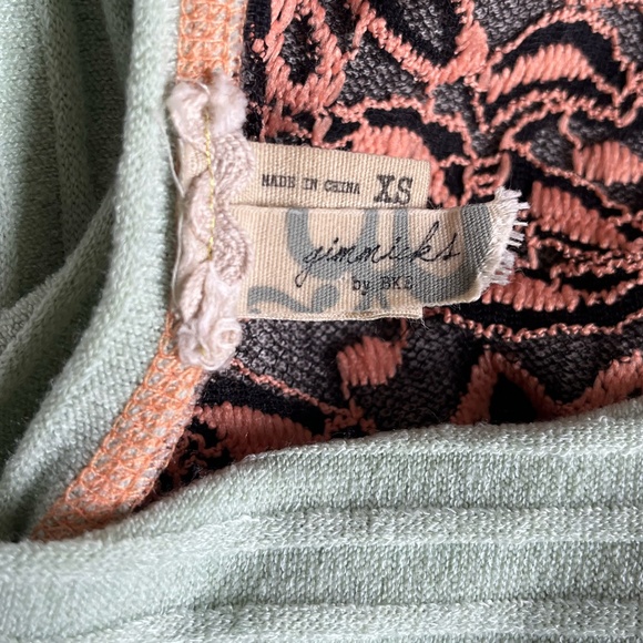 GIMMICKS by BKE Boho Casual Jacket Brown Mint Color - Picture 5 of 5